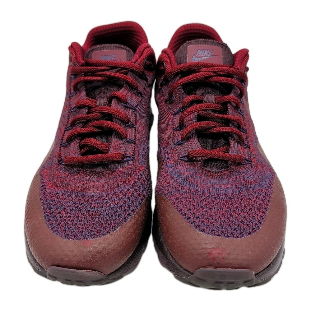 Nike Mens Air Max 1 Ultra Flyknit Shoes Grand Purple Team Red 856958-566 Size 11 - Picture 2 of 14